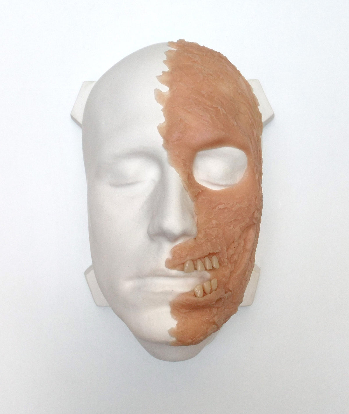 Realistic Two-Face Half Mask – Comic Villain Split-Face Cosplay & FX Prosthetic